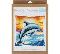 Kit punto croce Trimits Cuscino stampato Delfino