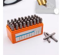 Kit punzoni incisione timbri alfanumerici set punzoni metallo 27 lettere A-Z