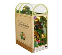 Kit puzzle 3D fai da te per casa delle bambole Book Nook Kit, in miniatura Dollhouse, con sensore luce LED, adatto come regalo per il giorno del Ringraziamento, Pasqua, San Valentino, Natale (foresta