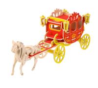 Kit puzzle in legno 3D di carrozza reale fatto a mano Puzzle educativi