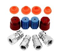 Kit R12-R134a A/C Conversion Connector Adapter Fittings Caps High Low Valve Acc