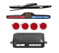 Kit Radar For Retromarcia For Auto Di Sensori Di Parcheggio For Veicoli Con 4 Sensori Di Parcheggio Radar Di Backup Con Display A LED Avviso Acustico(Red)