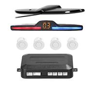 Kit Radar For Retromarcia For Auto Di Sensori Di Parcheggio For Veicoli Con 4 Sensori Di Parcheggio Radar Di Backup Con Display A LED Avviso Acustico(White)