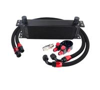 Kit radiatore olio universale a 13 file + adattatore sandwich filtro olio(BLACK 13ROWS 6723BK)