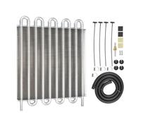 Kit Radiatore Olio Universale Per Compressore D'aria, Post-refrigeratore, In Lega Di Alluminio A 16 Passaggi, Con Tubo E Alette(CHINA-10 Row Silver)