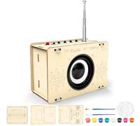 Kit Radio FM Fai da Te, Kit Elettronica DIY Set per Costruire Una Radio in Legno Esperimento Scientifico Assemblaggio Elettronico Fai-Da-Te