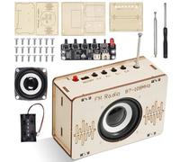 Kit Radio FM Fai da Te, Kit Elettronica DIY Set per Costruire Una Radio in Legno Esperimento Scientifico, Giochi Educativi 6 Anni-18 Anni, Giocattoli STEM per Studenti Istruzione