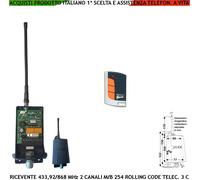 Kit Radioricevitore Bicanale 12/24 V Radiocomando Rolling code M/B Fr. 433,92MHz