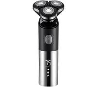 Kit rasoio elettrico 3D galleggiante da uomo, ricaricabile, per uso bagnato e asciutto, 19 cm, include tagliacapelli, spazzola per la pulizia del viso, trimmer per naso, impermeabile IPX7