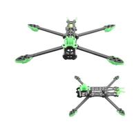 Kit RC in fibra di carbonio con telaio for drone FPV Mark4 da 7 pollici, 295 mm, braccio 5, parti stampate for il fai te(7in With Green Parts)