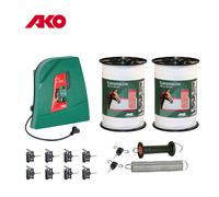 KIT RECINTO ELETTRICO A CORRENTE AKO PER RECINZIONE CAVALLI CANI BANDA FASCIA