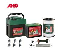 KIT RECINTO ELETTRICO AKO RECINZIONE PER CANI CAVALLI NASTRO FASCIA BATTERIA