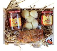 Kit Regalo Aperitivo: Miscela Esplosiva, Cuori di Nduja, Soppressata Piccante e Cipolla Rossa di Tropea - Gusta l'Autentica Tradizione Calabrese - Sapori Mediterranei
