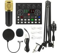 KIT REGISTRAZIONE PODCAST COMPLETO SET MICROFONO A CONDENSATORE E SCHEDA AUDIO