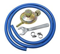 Kit regolatore bassa pressione per cucine stufe e barbecue gas + 2 mt di tubo + 2 fascette e CHIAVE IN OMAGGIO - Made in Italy