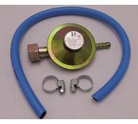 Kit regolatore bassa pressione per cucine stufe e barbecue gas + 54 cm di tubo + 2 fascette