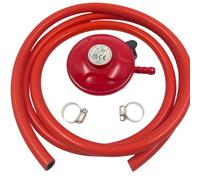 Kit regolatore gas e barbecue da 27 mm con tubo da 2 m e clip, regolatore di gas per barbecue a bassa pressione per cilindri di propano regolatore GPL a sgancio rapido per barbecue