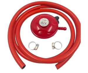 Kit regolatore gas e barbecue da 27 mm con tubo da 2 m e clip, regolatore di gas per barbecue a bassa pressione per cilindri di propano regolatore GPL a sgancio rapido per barbecue