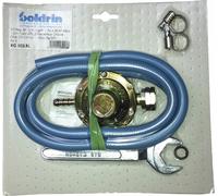 Kit Regolatore Tubo gas 1.5mt Chiave per bombola Fascette di fissaggio Boldrin