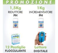 Kit regolazione PH piscina + Lettore digitale pH