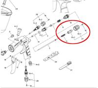 Kit regolazione vernice ANEST IWATA e molla Silver nob per WS-400 trasparente