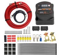 Kit rele di carica diviso con display a LED, parallelatore batteria 12v camper, kit isolatore intelligente doppia batteria 12V 140A, kit relè sensibile alla tensione, per auto, roulotte, camper