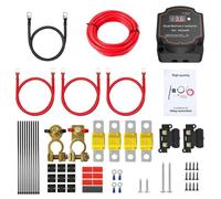 Kit relè di separazione controllato da tensione, 12 V, 140 Amp, 3 m, doppia batteria isolante, modalità manuale/auto, doppio separatore di batterie VSR con display a LED per auto, camper, barca