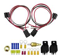 Kit relè doppia ventola di raffreddamento con termostato Interruttore di temperatura 185 on 175 Off 40 Amp Kit cablaggio ventola radiatore elettrico