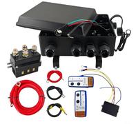 Kit relè elettromagnetico verricello 500A 12V con scatola di controllo compatta e telecomando wireless IP65 per ATV per uso UTV