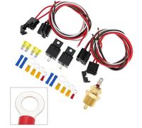 Kit Relè Ventilatore Elettrico Doppio 40A con Sensore Temperatura per Ventilato