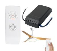 Kit Remoto Ventilatore Da Soffitto - Ventilatori Da Soffitto Con Luci Telecomando | Ventilatore Da Soffitto In Legno All'aperto Compatibile Con Lame Reversibili Per Camera Da Letto | Timer, M