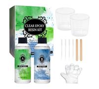 Kit Resina 2X177ml | Kit Epossidico Trasparente,Indurente Anti-Ingiallimento Autolivellante Lucida A Rapida Polimerizzazione Per Riparare Gioielli Arte Tavolo Fiume
