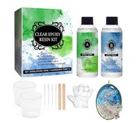 Kit Resina Epossidica 2X85ml,Resina Epossidica per Craft Trasparente | Indurente Anti-Ingiallimento Autolivellante Lucida A Rapida Polimerizzazione Per Riparare Gioielli Arte Tavolo Fiume