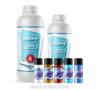 Kit resina epossidica bicomponente trasparente legno nautica bigiotteria bijoux
