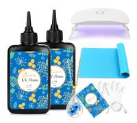 Kit Resina UV Aggiornato con Luce 200g di Resina Epossidica UV Trasparente Dura