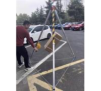 Kit resistente della gru del treppiede della costruzione e del salvataggio antincendio, gru regolabile di Derrick per il sollevamento industriale e gli scenari di emergenza