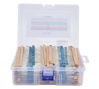 Kit Resistori da 2880 Pezzi 144 Valori da 1Ω A 1MΩ Assortimento di Resistori a Film Metallico 1/4W con Scatola di Immagazzinaggio, Resistori Fissi Singoli Per Progetti Fai Da Te