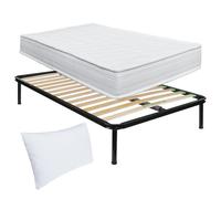 Kit rete e materasso una piazza e mezza 120x190 NORVEGIA più cuscino fiocco di