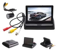 KIT RETROMARCIA AUTO MONITOR TFT 4,3 POLLICI TELECAMERA 7 LED INFRAROSSI CAMPER