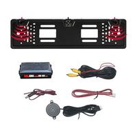 KIT RETROMARCIA TELECAMERA 4 LED PORTATARGA 2 SENSORI ALLARME PARCHEGGIO AUTO