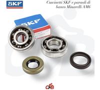 KIT CUSCINETTI SKF C3 PARAOLI BANCO MINARELLI AM6 50 2T REVISIONE ALBERO MOTORE