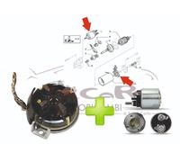 KIT REVISIONE MOTORINO AVVIAMENTO VALEO D6G 1.3 MJET SPAZZOLE + ELETTROMAGNETE