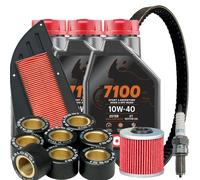KIT REVISIONE VARIATORE PER KYMCO DOWNTOWN 300 CINGHIA CANDELA FILTRI E RULLI
