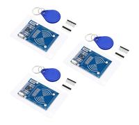 Kit RFID per Arduino, modulo sensore RFID IC con lettore, chip e scheda a incastro, 13,56 MHz, interfaccia SPI compatibile con Arduino (3 pezzi)