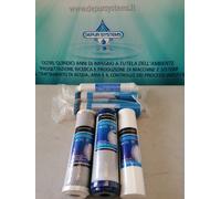 KIT RIC. DEPURATORE 5/6 STADI OSMOSI INVERSA SED+GAC+CTO+2MEMBRANE+RIMINERALIZ.