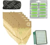 Kit Ricambi Completo Compatibili per VK 130-131 - Set Accessori e Ricambi Perfetti per Aspirapolvere Vorwerk Folletto con 12 Sacchi, 20 Profumini, 2 Filtri HEPA, 2 Filtri a Carbone