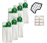 Kit Ricambi per Folletto VK140 e VK150 con 6 Sacchetti in Microfibra, 1 Filtro Protezione Motore e 6 Profumatori Dovina - Accessori Compatibili di Qualità Premium