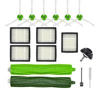 Kit ricambi per iRobot Roomba i/e serie i7 i7+ i6 i6+ i3 i3+ i8 i8+ i4 i4+ i5 i5+ i2 i2+ i1 i1+ e5 e6 - 1 spazzola in gomma, 5 filtri HEPA, 6 spazzole laterali, 1 ruota anteriore