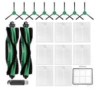 Kit ricambi per Roomba Combo Essential 104 105 e vac 2, include 2 spazzole a rullo principali, 8 spazzole laterali, 8 filtri HEPA, 1 prefiltro e strumento, compatibile con Y0110 Y0112 Y0140