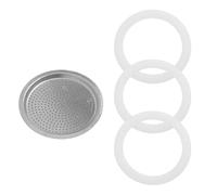 Kit Ricambio Completo con Guarnizioni Silicone e Filtro per Pentola Espresso